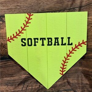 Softball Home Plate Wall Decor